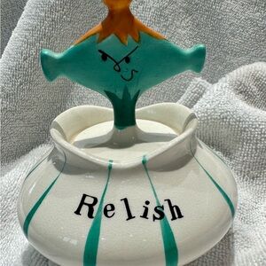 Pixieware - vintage Ceramic Relish Jar